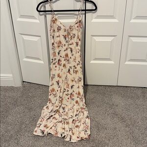 Abercrombie & Fitch Cream Floral Midi Dress